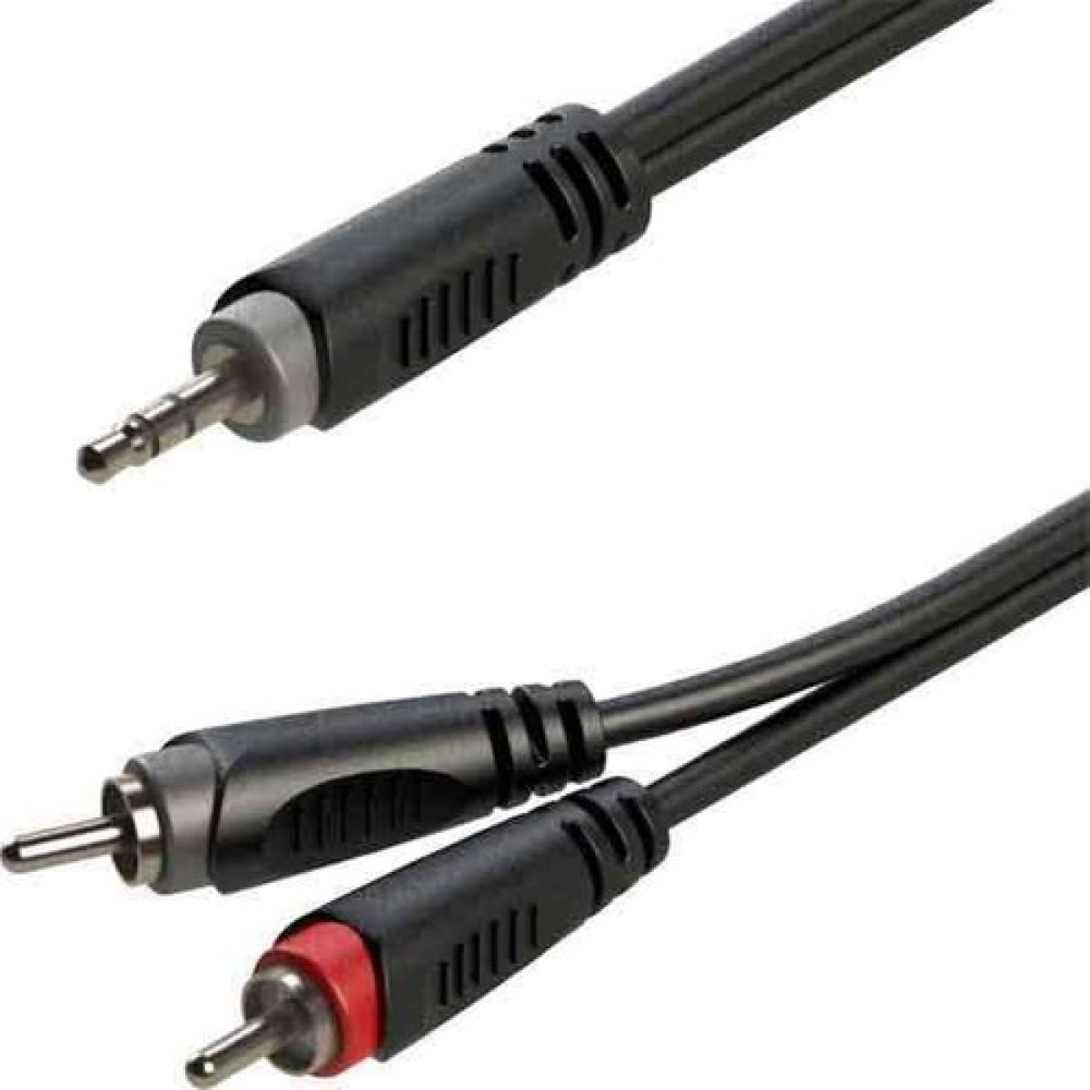 Roxtone RX-K12901A 1 Metre 3.5 mm Stereo - Çift Rca Gitar Ses Kablo Roxtone RX-K12901A 1 Metre 3.5 mm Stereo - Çift Rca Gitar Ses Kablo