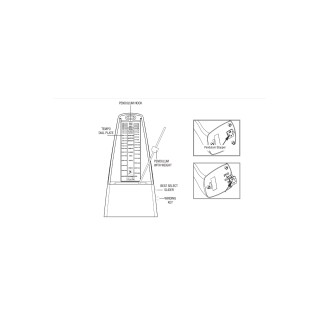 WSM-305WH MEKANİK METRONOM, BEYAZ