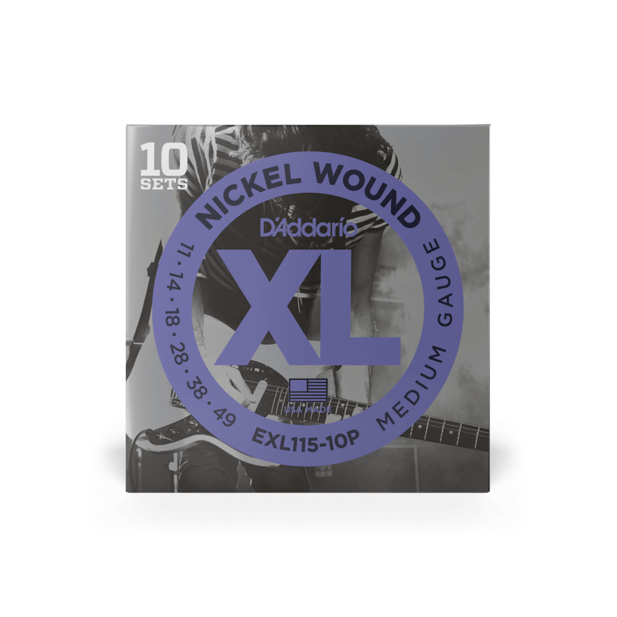 DADDARIO EXL115-10P (10 SET) ELEKTRO GİTAR TEL SETİ, XL, 11-49, NICKEL