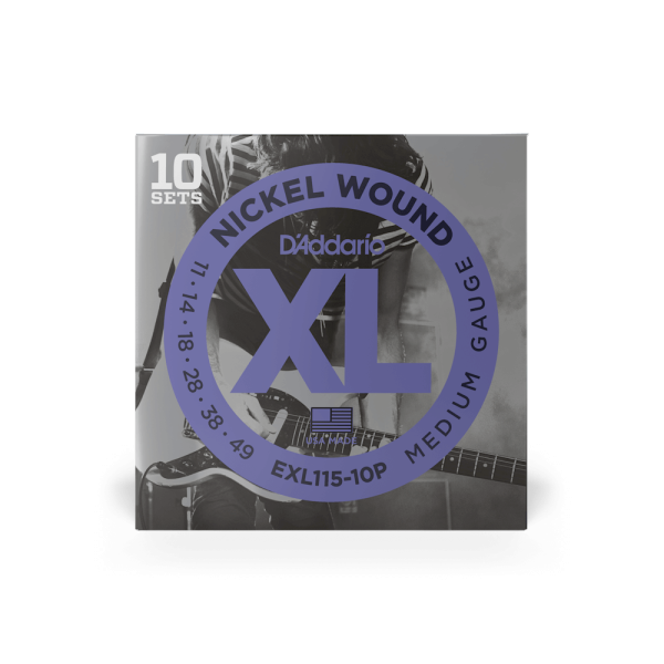 DADDARIO EXL115-10P (10 SET) ELEKTRO GİTAR TEL SETİ, XL, 11-49, NICKEL