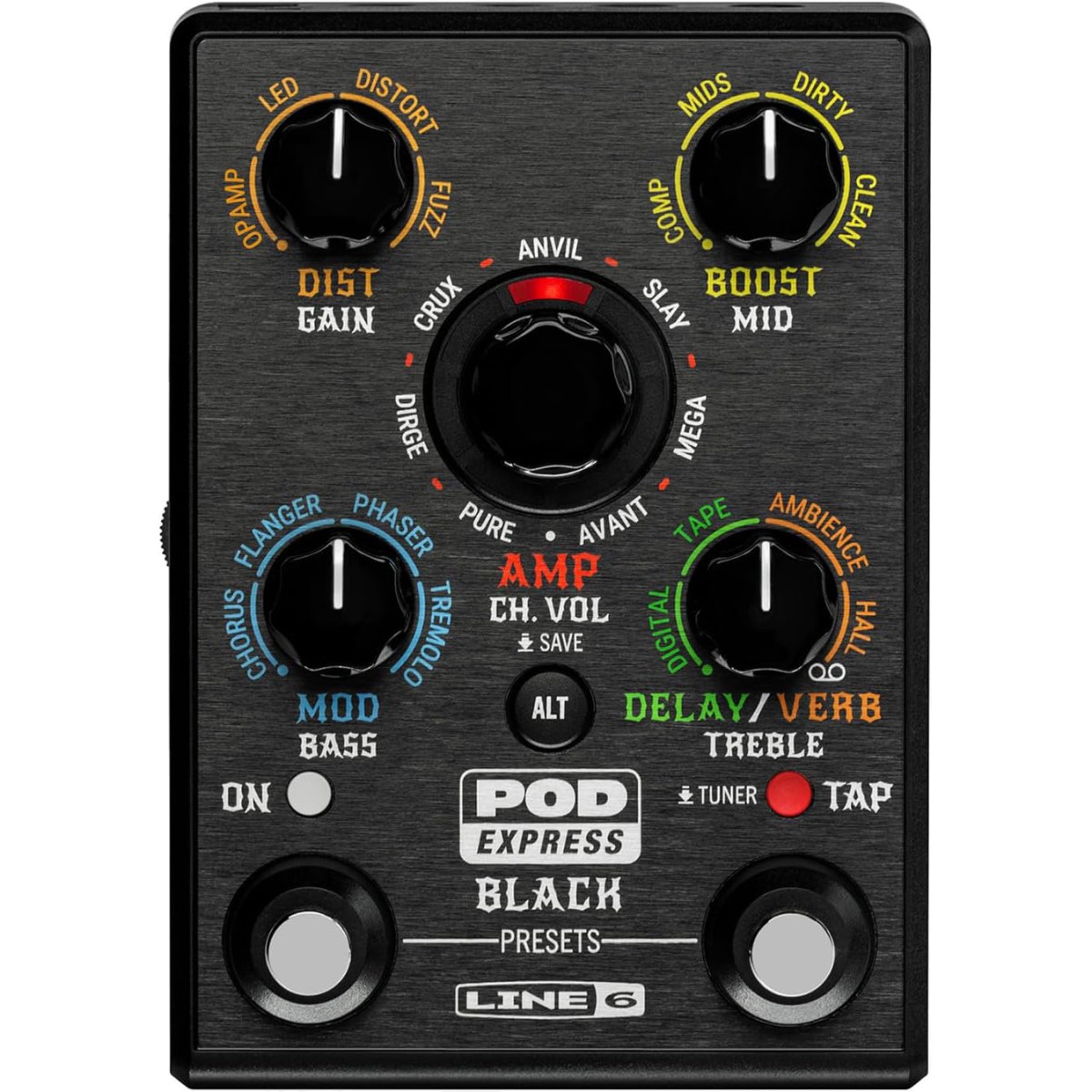 Line 6 POD Express Gitar Multi Efekt Pedalı (Siyah)
