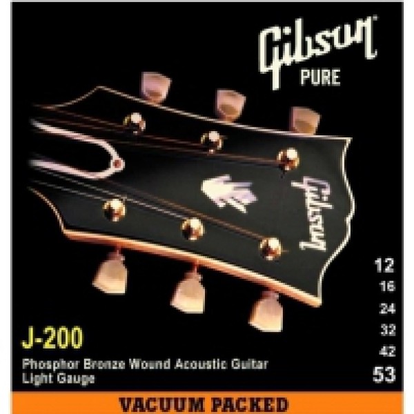 Gibson SAG-J200L Phosphor Bronze Akustik Gitar Teli (12-53)