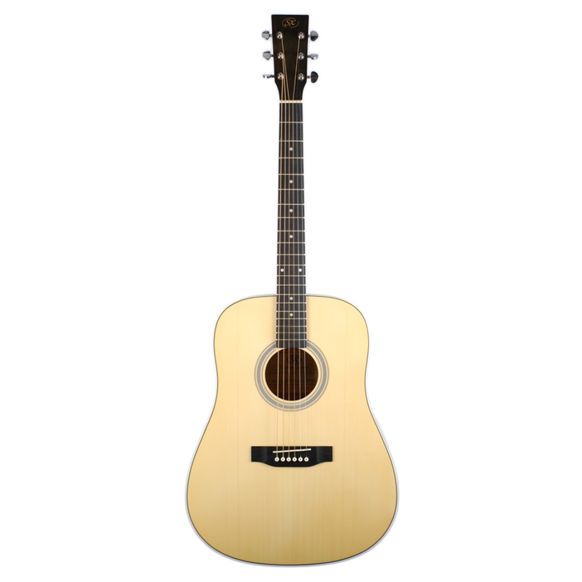 [Outlet] SX SD204GTBK Dreadnought Akustik Gitar (Parlak Natural)(ol 24-24096)