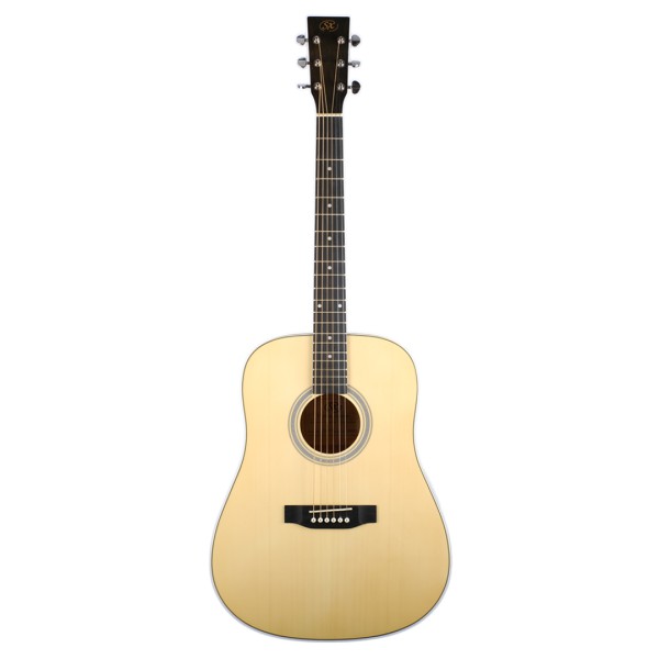 [Outlet] SX SD204GTBK Dreadnought Akustik Gitar (Parlak Natural)(ol 24-24096)