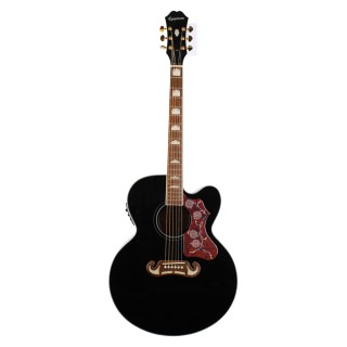 [Outlet] Epiphone EJ-200 CE Gold Elektro Akustik Gitar (Siyah) (ol 24-24067)
