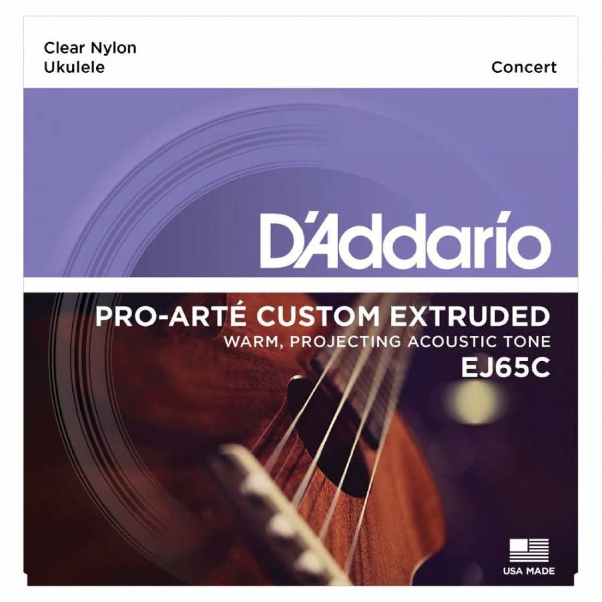 D'Addario EJ65C Pro-Arte Concert Ukulele Teli D'Addario EJ65C Pro-Arte Concert Ukulele Teli