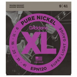 D'Addario EPN120 Pure Nickel Elektro Gitar Teli (9-41)