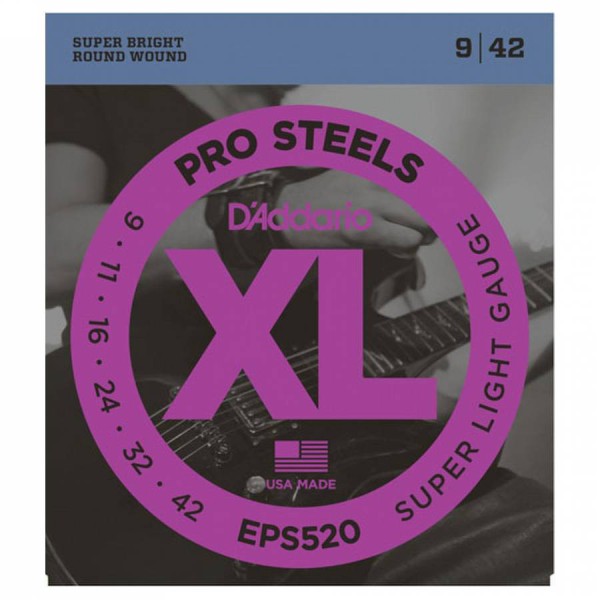 D'Addario EPS520 Pro Steels Elektro Gitar Teli (9-42)