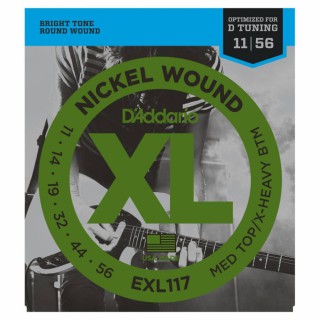 D'Addario EXL117 Drop D Elektro Gitar Teli (11-56)