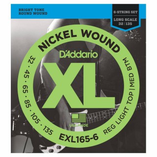 D'Addario EXL165-6 Long Scale 6 Telli Bas Gitar Teli (32-135)