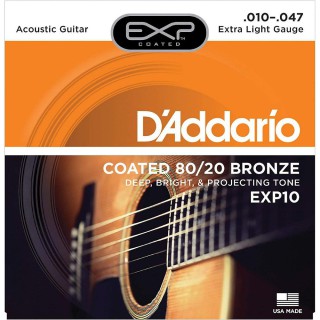 D'Addario EXP10 Extra Light 80/20 Akustik Gitar Teli (10-47)