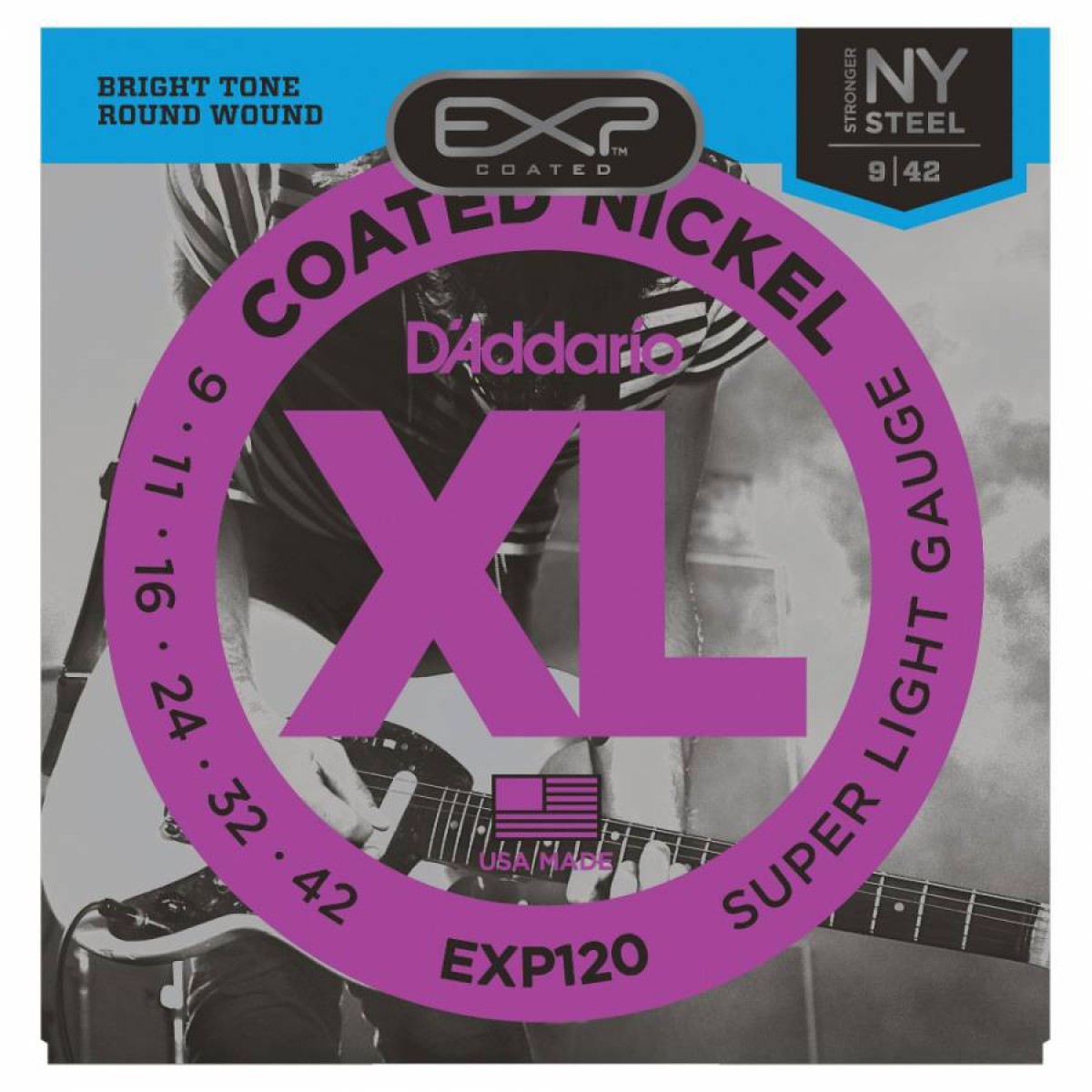 D'Addario EXP120 Super Light Elektro Gitar Teli (9-42)