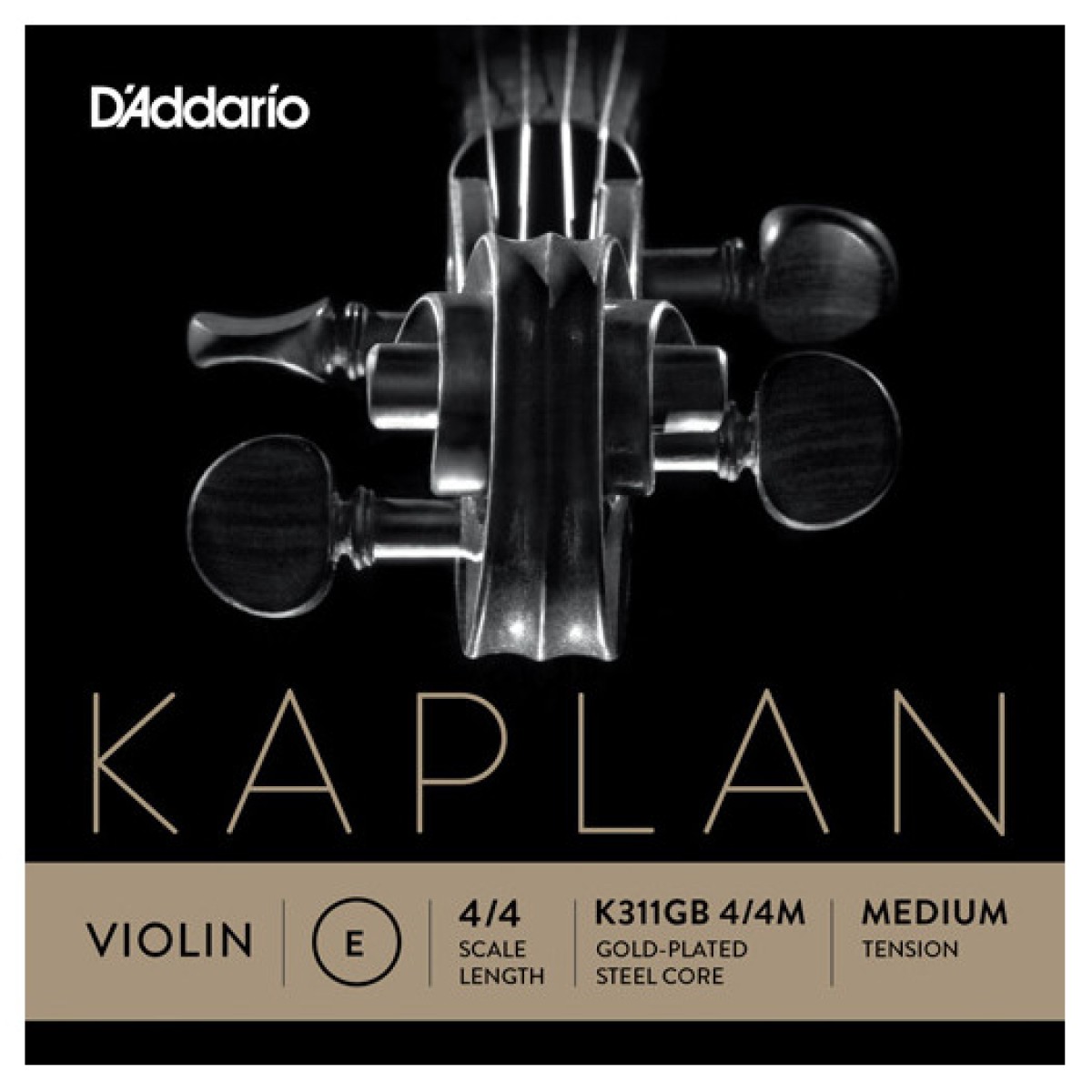 D'Addario K311GB 4/4M Kaplan Gold E Keman Teli (Mi)