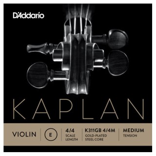 D'Addario K311GB 4/4M Kaplan Gold E Keman Teli (Mi)