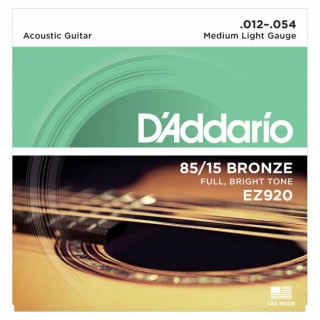 D'Addario EZ920 85/15 Bronze Akustik Gitar Teli (12-54)