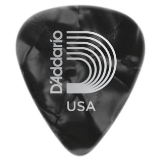D'Addario Celluloid Black Pearl Medium Pena D'Addario Celluloid Black Pearl Medium Pena
