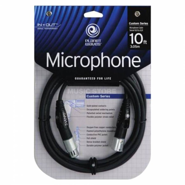 Planet Waves PW-MS-10 Mikrofon Kablosu (3,05 m)