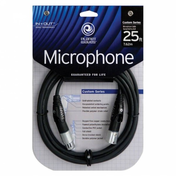 Planet Waves PW-MS-25 Mikrofon Kablosu (7,62 m)