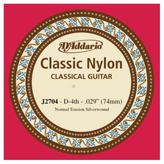 D'Addario J2704 Normal Tension Tek Klasik Gitar Teli (D)