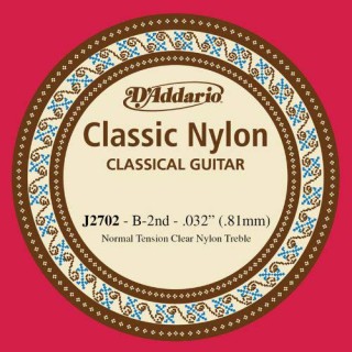 D'Addario J2702 Normal Tension Tek Klasik Gitar Teli (B)