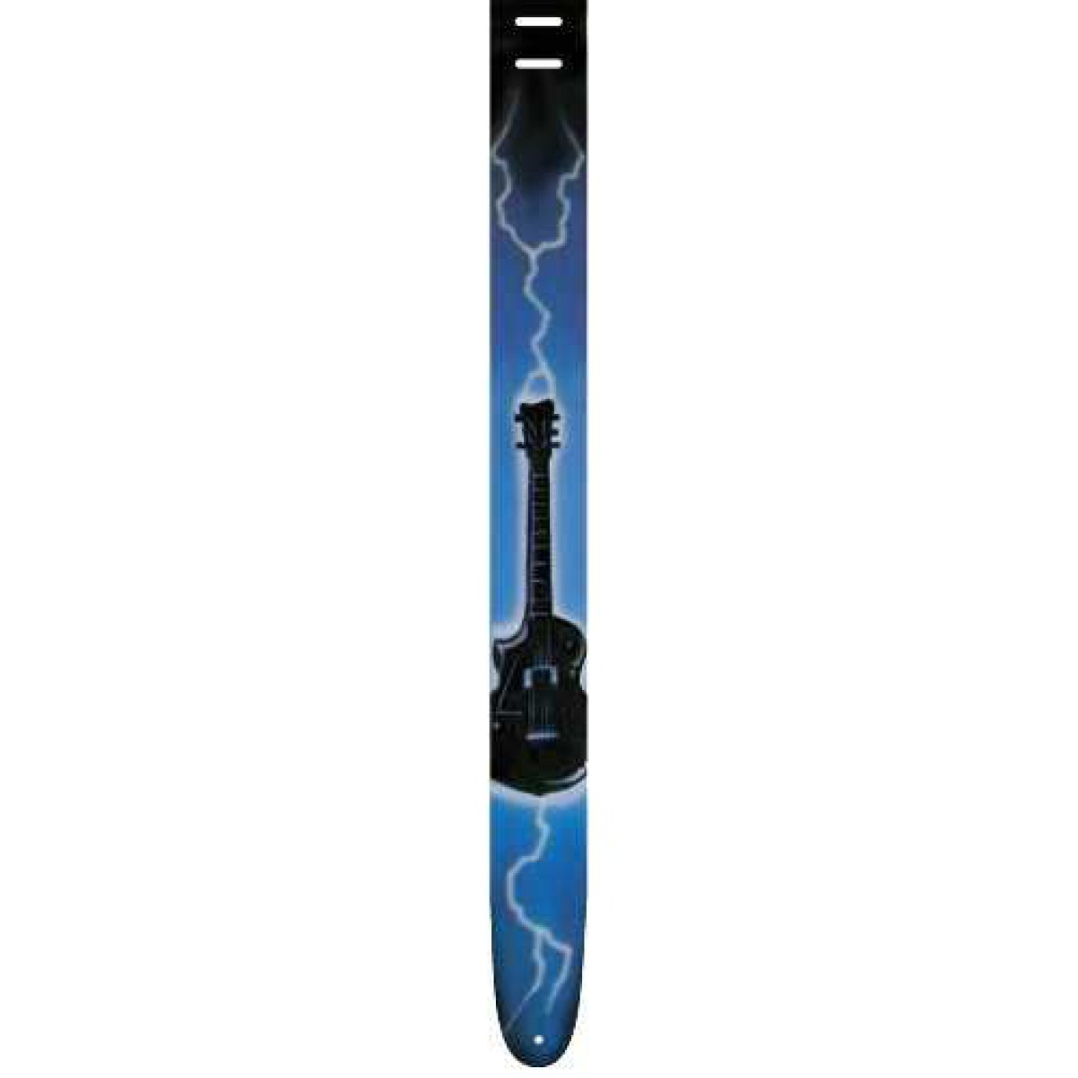 Perris Leather P25AB-402 Airbrush Blue Lightning Gitar Askısı