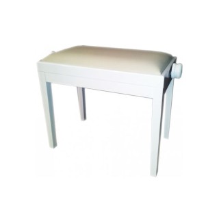Discacciati Metal Piyano Taburesi (White Vinyl)