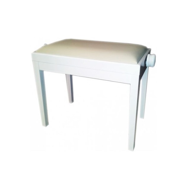 Discacciati Metal Piyano Taburesi (White Vinyl)