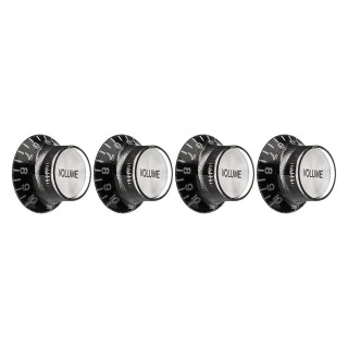 Gibson PRMK-010 Top Hat Stili Metal Knob Seti (Gümüş Siyah) Gibson PRMK-010 Top Hat Stili Metal Knob Seti (Gümüş Siyah)