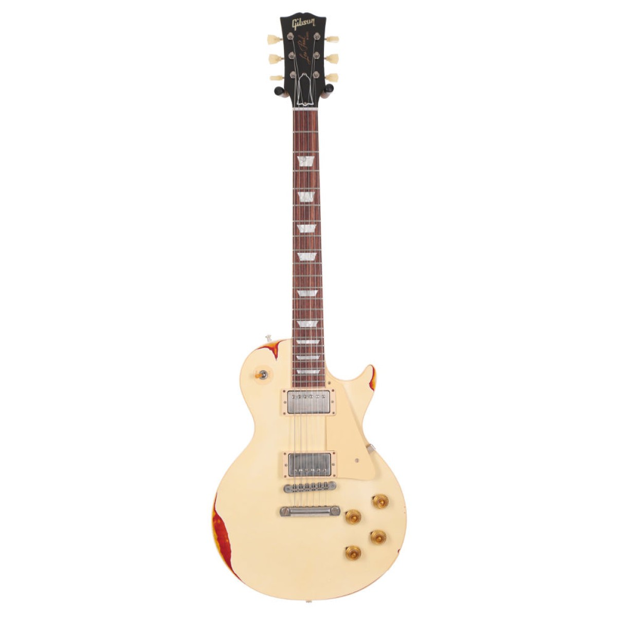 Gibson Custom Shop 2017 Les Paul Elektro Gitar (Classic White over Cherry Sunburst)
