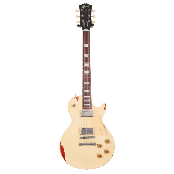 Gibson Custom Shop 2017 Les Paul Elektro Gitar (Classic White over Cherry Sunburst)