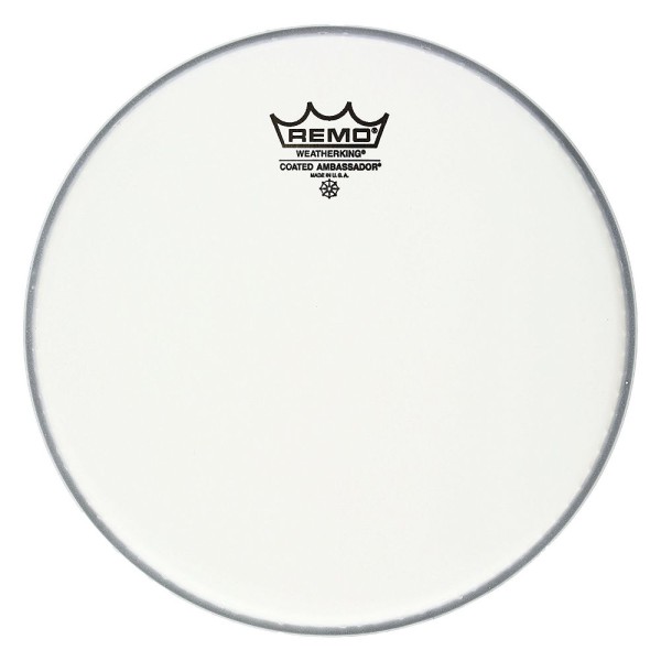 Remo Ambassador Smooth White Coated 10 İnç Deri