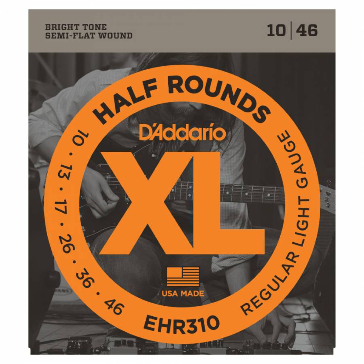 D'Addario EHR310 Half Round Elektro Gitar Teli (10-46)