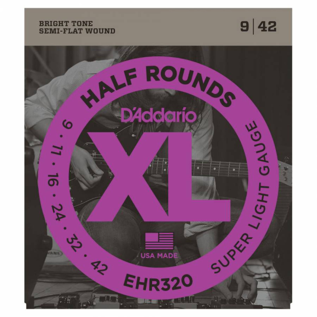 D'Addario EHR320 Half Round Elektro Gitar Teli (9-42)