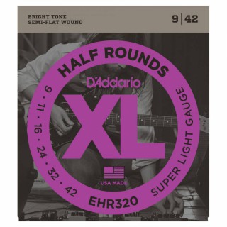 D'Addario EHR320 Half Round Elektro Gitar Teli (9-42)