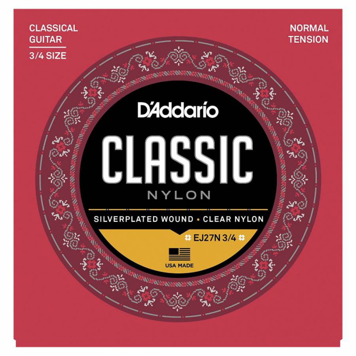 D'Addario EJ27N 3/4 Normal Tension Klasik Gitar Teli