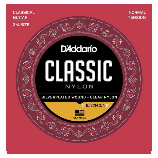 D'Addario EJ27N 3/4 Normal Tension Klasik Gitar Teli