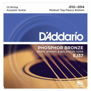 D'Addario EJ37 12 Telli Akustik Gitar Teli (12-54)