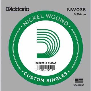 D'addario NW036 Nickel Wound Elektro Gitar Teli (.036)