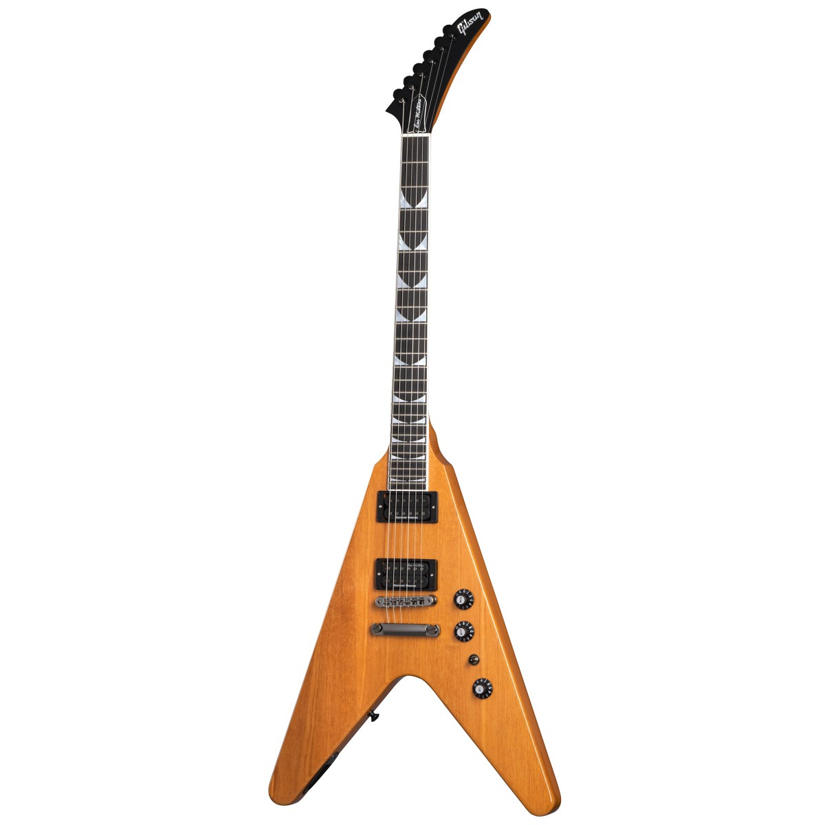 Gibson Dave Mustaine Flying V EXP Elektro Gitar (Antique Natural)