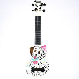 [Outlet] Mahalo Soprano Ukulele (Dalmatian White) (OL 23-23128)