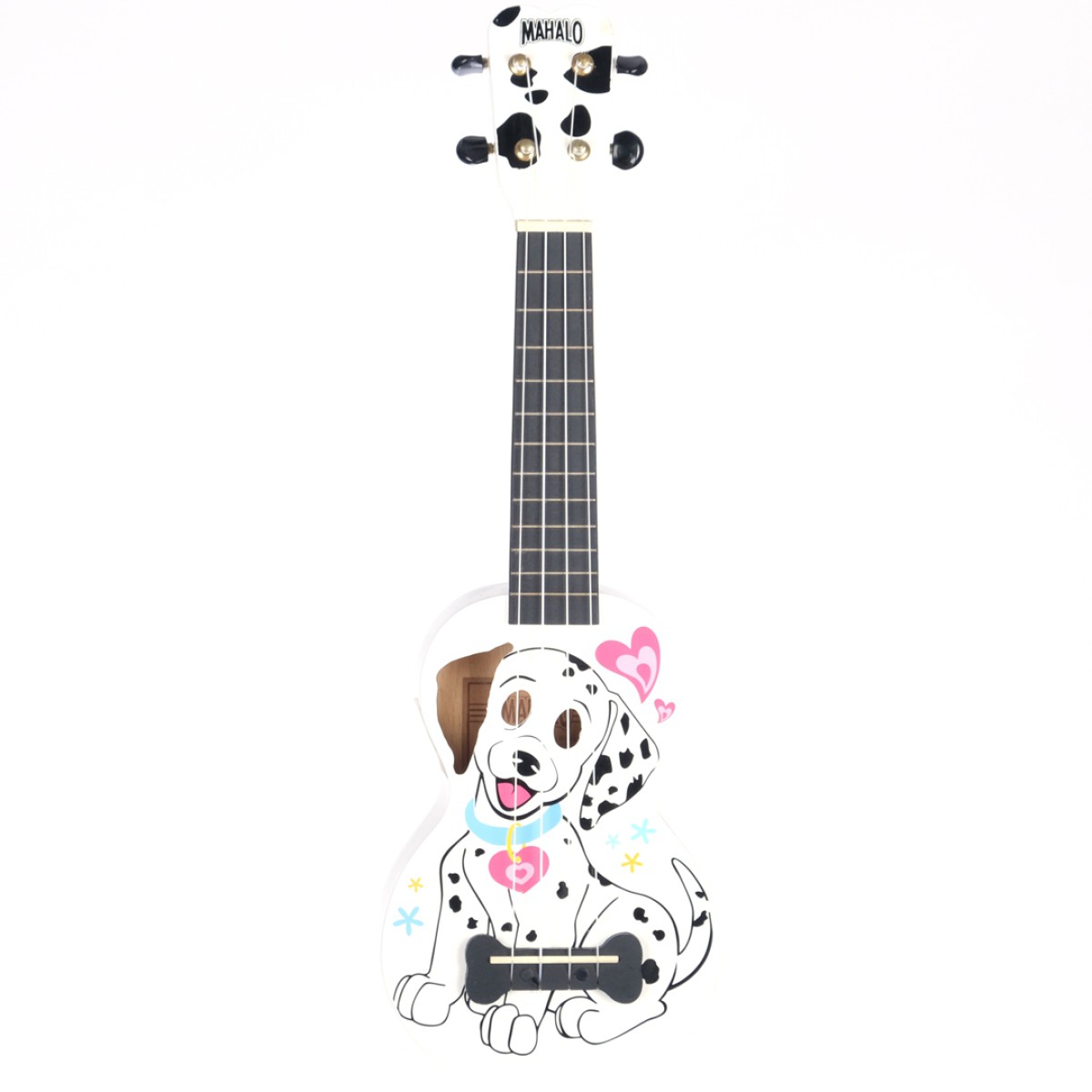 [Outlet] Mahalo Soprano Ukulele (Dalmatian White) (OL 23-23127)
