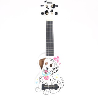 [Outlet] Mahalo Soprano Ukulele (Dalmatian White) (OL 23-23127)