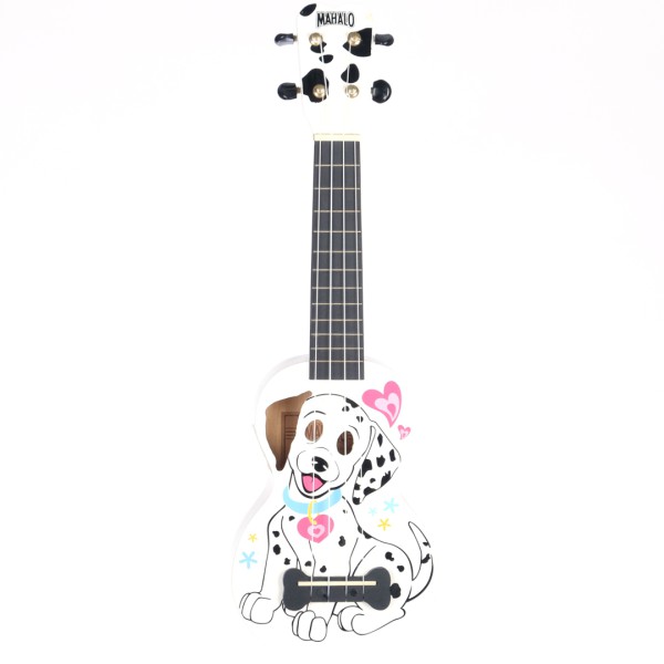 [Outlet] Mahalo Soprano Ukulele (Dalmatian White) (OL 23-23127)