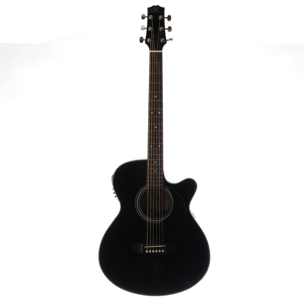 [Outlet] SX SA3-SK-BK Elektro Akusitk Gitar (OL 23-23060)
