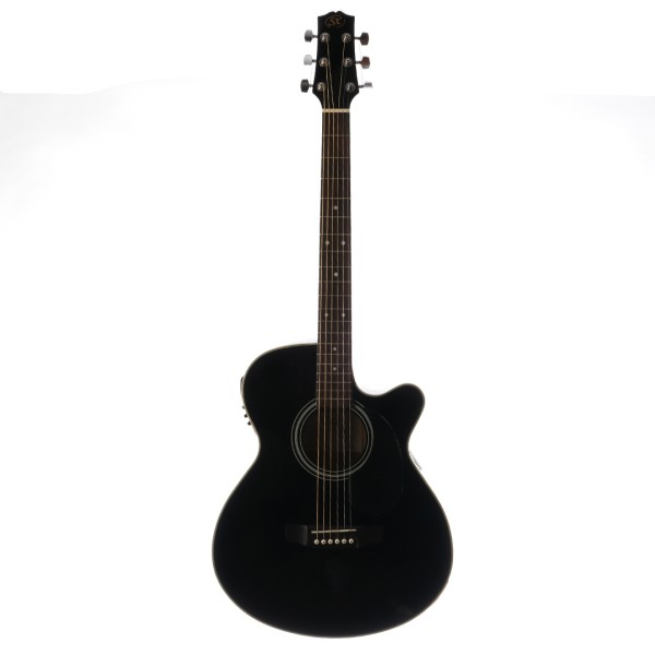 [Outlet] SX SA3-SK-BK Elektro Akusitk Gitar (OL 23-23060)
