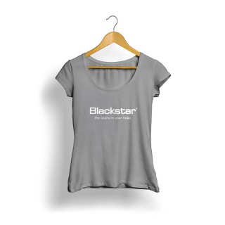 Blackstar Logo Kadın T-Shirt (Gri)