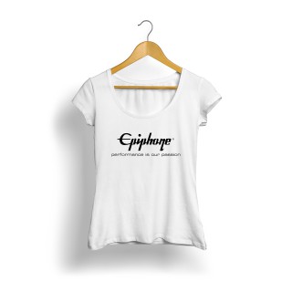 Epiphone Logo Kadın T-Shirt (Beyaz)