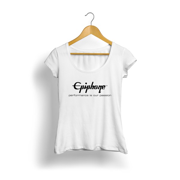 Epiphone Logo Kadın T-Shirt (Beyaz)