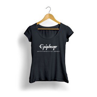 Epiphone Logo Kadın T-Shirt (Siyah)