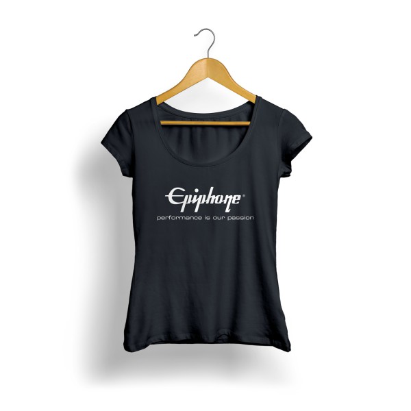 Epiphone Logo Kadın T-Shirt (Siyah)